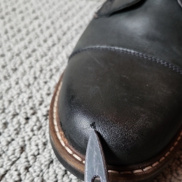 Men's Outpost Maker's Black Leather Inside-Zip with Tie Ankle Boot Size 11 - Picture 3 of 7